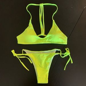 Peach Tree Bikini - Neon Yellow Bikini